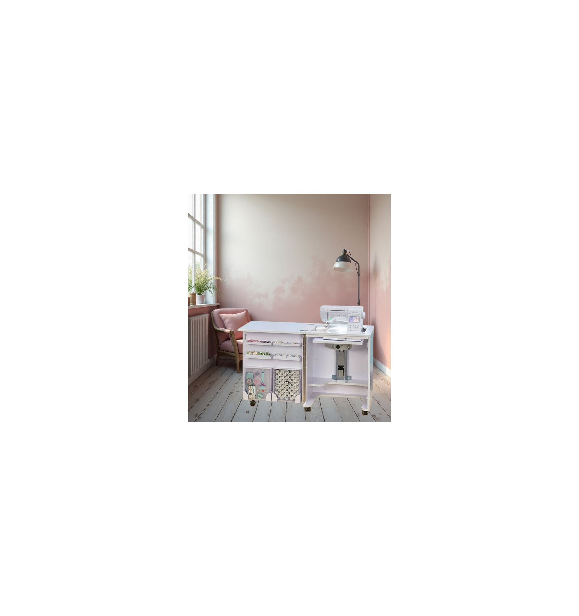 Tailormade Compact : Seulement 60 cm de large. Votre atelier s'intègre discrètement dans votre intérieur.