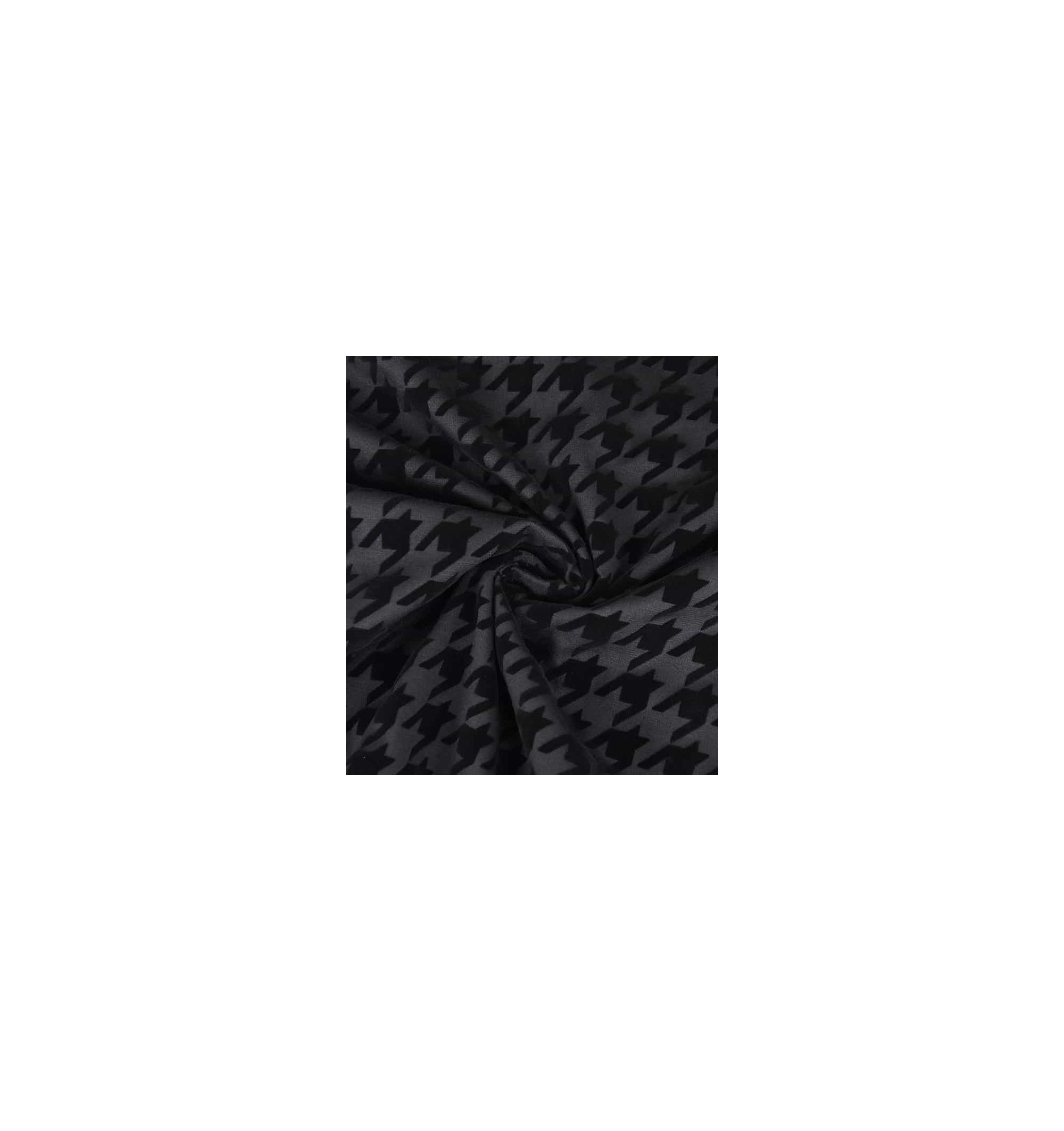 Voile Dévoré Floqué Noir Et Rouge - 5 Mètres - Motif Panthère/Léopard - Pour Création